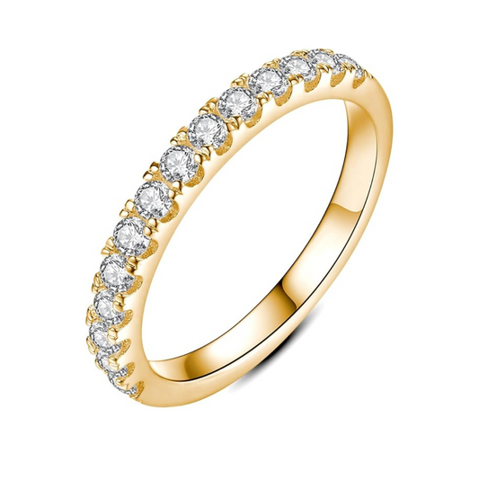 Zariahlene | Diamond Button Ring 18k Gold